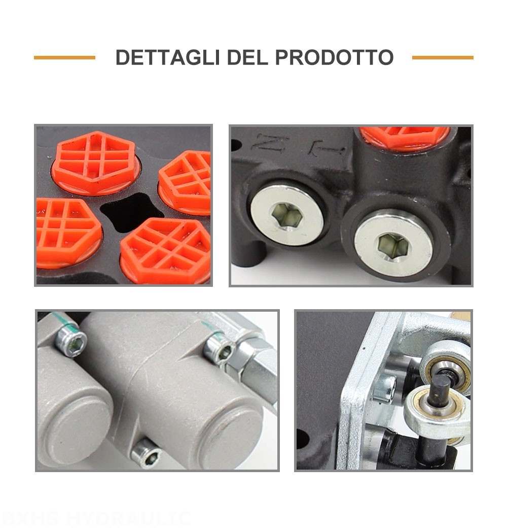 P80-G12-G34 Manuale e joystick 2 Spool Valvola direzionale monoblocco